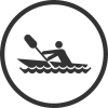 canoeing icon black