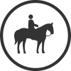 horse riding icon black